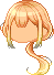 Lop-eared Ponytail Hair, orange