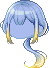 Lop-eared Ponytail Hair, blue