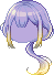 Lop-eared Ponytail Hair, purple