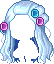 Rolling Hair, blue