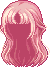 Parted Locks Hair, red