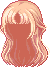 Parted Locks Hair, orange