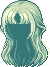 Parted Locks Hair, green