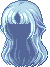 Parted Locks Hair, blue