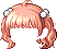 Disheveled Pigtails Hair, orange
