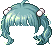 Disheveled Pigtails Hair, green
