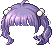Disheveled Pigtails Hair, purple