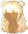 Mini Heart Bun Hair, blonde