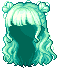 Mini Heart Bun Hair, green