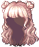 Mini Heart Bun Hair, brown