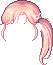 Side-tail Hair, red