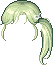 Side-tail Hair, green