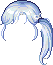 Side-tail Hair, blue