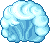 Floaty Sheep Cloud Hair, blue