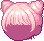 Pink Bean Hair, red