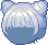 Pink Bean Hair, blue