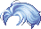Black Tidy Male God Hair, blue