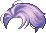 Black Tidy Male God Hair, purple
