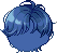 Black Cobalt Hair, blue