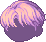 Calm Coral Hair, purple