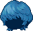 Shaggy Blanket Hair, blue