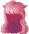 Droopy Cat Ears Hair, red