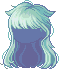 Droopy Cat Ears Hair, green