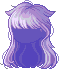 Droopy Cat Ears Hair, purple