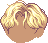 Short Wavy Parted Hair, blonde