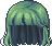 Quiet Bob Hair, green