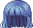 Quiet Bob Hair, blue