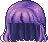 Quiet Bob Hair, purple