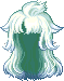 Red Fox's Fate Hair, green