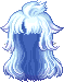 Red Fox's Fate Hair, blue