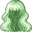 Wavy Perm Hair, green