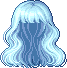 Wavy Perm Hair, blue