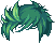 Filling Hair, green