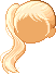 Baby Perm Side Ponytail, blonde