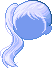 Baby Perm Side Ponytail, blue