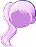 Baby Perm Side Ponytail, purple