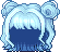 Cabbage Roll Hair, blue