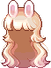 Rabbit Fondue Hair, orange