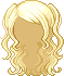 Carefree Twin Tails Long Hair, blonde