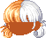Checkered Rookie Hair, orange
