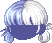 Checkered Rookie Hair, blue