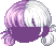 Checkered Rookie Hair, purple