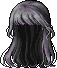 Long Hair with Blunt Bangs