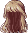 Long Hair with Blunt Bangs, brown