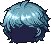 Blaze Wizard Knight Hair, blue