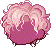 Generous Cream Curls, red